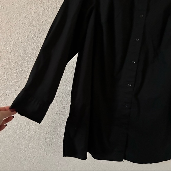 JESSICA LONDON Black Button Down Shirt Women size 22W - Picture 2 of 9